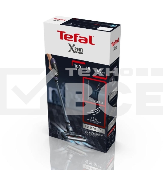 Пылесос Tefal TY6838WO, серый/фиолетовый