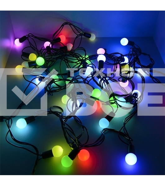 Гирлянда светод. Funray Шарики матовые BL-550M, 40 LED, 5м, мульти (7цв.),черный шнур,