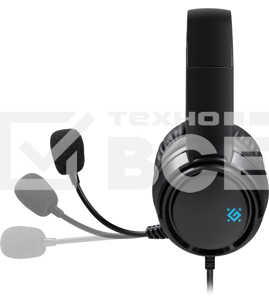 Гарнитура проводная игровая Defender Abyss черный, провод 2 м