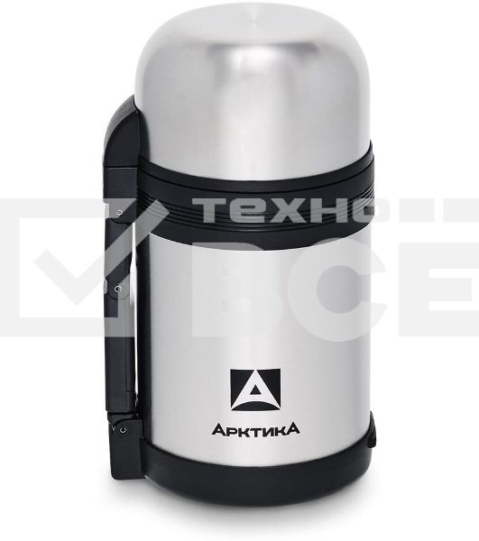 Термос Арктика 0,8 л, универсальная пробка, с ручкой + чашка, холод/тепло 18 ч, 201-800