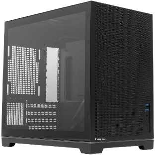 Компьютерный корпус без блока питания Case HSPD M211, Mesh Mini-tower, Black, TG, 0.7 SPCC, no fans,mATX, mITX, 175/330/150мм, 2x2.5', 1x3.5', 4xPCI, 2xUSB-A 3.0, ARGb strip, 336x211x350мм