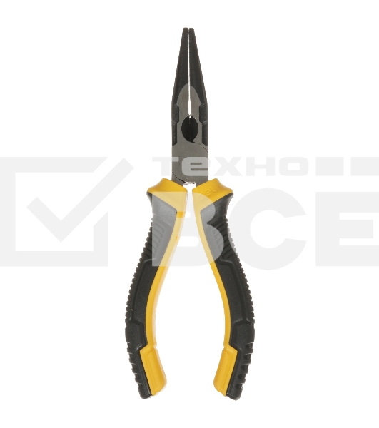 Удлиненные плоскогубцы Deli DL0101 160 мм, двухкомпонентная прорезиненная рукоять