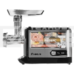 Мясорубка электрическая Sakura SA-6419BK Premium серебристый/черный, 2000 Вт, 2.0 кг/мин, реверс, защита от перегрузки, насадки - 2, фото4