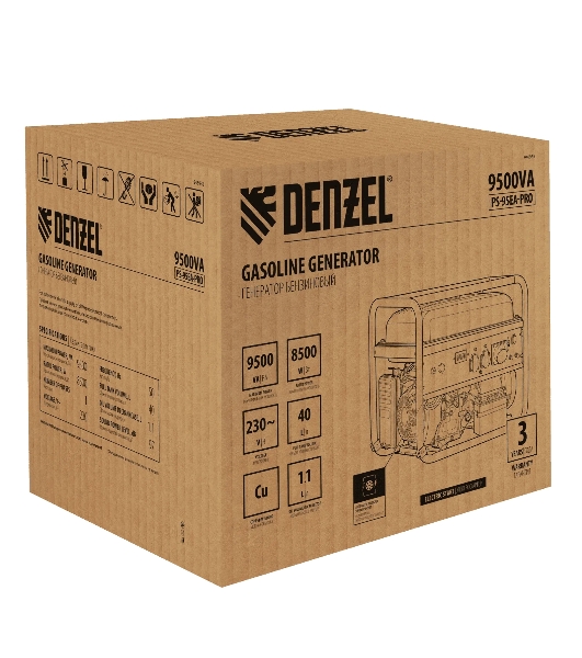 Электрогенератор бензиновый Denzel PS-95EA-PRO, 9.5 кВт, 97 дБ, 94 кг