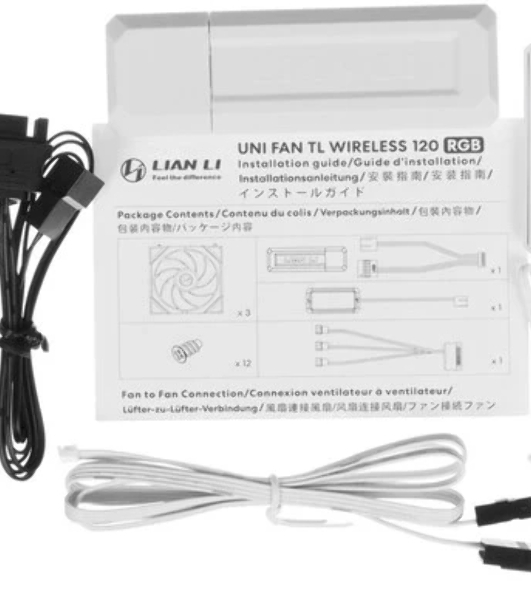 Вентилятор для корпуса Lian-Li Uni Fan TL Wireless 120 ARGB 120х120x28 белый 7-pin 33дБ (упак.:3шт) (G99.12TL1W3W.R0) Ret