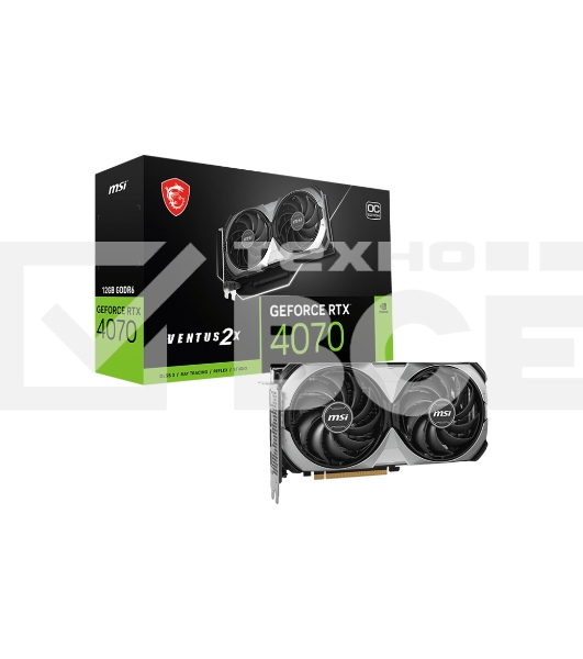 Видеокарта MSI RTX4070 VENTUS 2X E1 12G OC Nvidia RTX 4070 12Gb, GDDR6, PCI-E 4.0, DPx3, HDMIx1