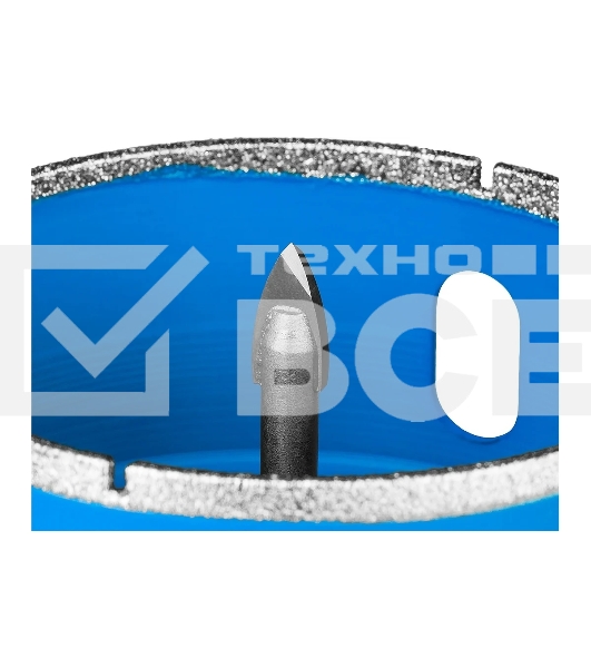 Коронка алмазная ЗУБР 29850-68ЭКСПЕРТ в сборе по кафелю керамике P60 68мм