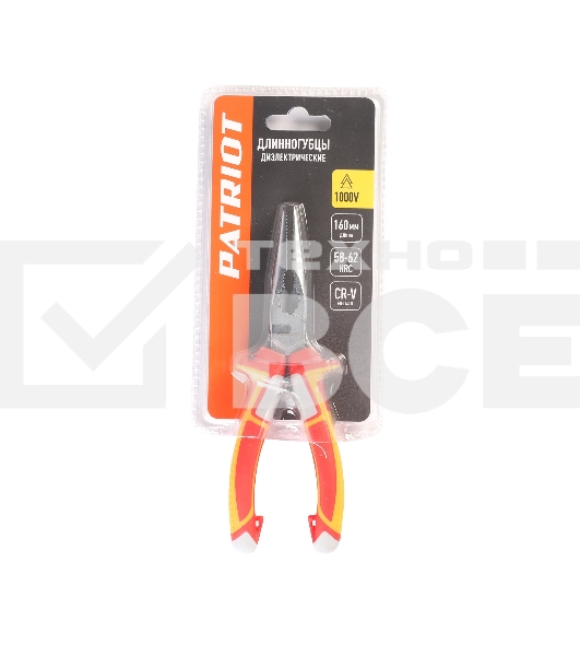 Длинногубцы диэлектрические РATRIOT PLN 160 DN, 1000 V, Cr-V, 160 мм