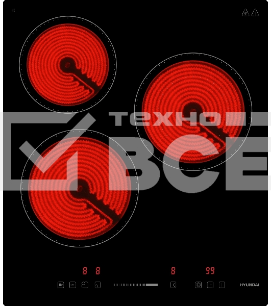 Варочная поверхность Hyundai HHE 4554 BG, черный