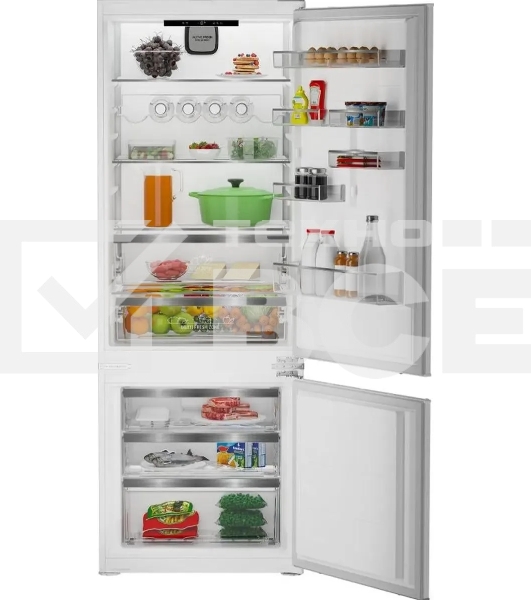 Встраиваемый холодильник Hotpoint HBT 400I белый двухкамерный 280/75л морозилка снизу