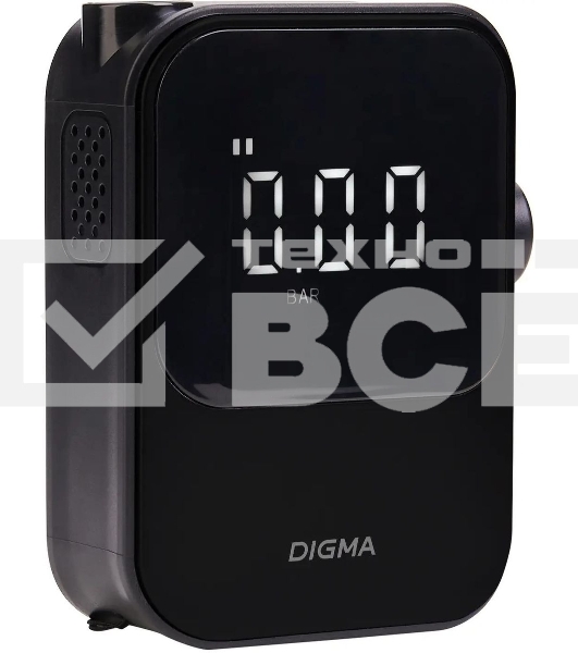 Автомобильный компрессор Digma QBK-120B черный, шланг 0.2м