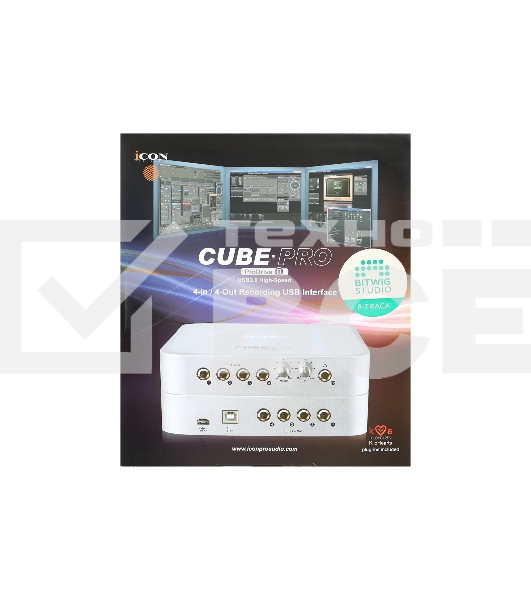 Аудиоинтерфейс USB Icon Cube Pro [10105041008] 24 бит/192 кГц. 4 балансных линейных входа, 4 балансных линейных выхода, выход для наушников, USB 2.0