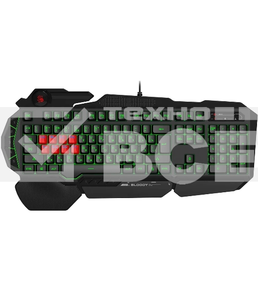 Клавиатура A4Tech Bloody B318 Black USB Multimedia Gamer LED (подставка для запястий)