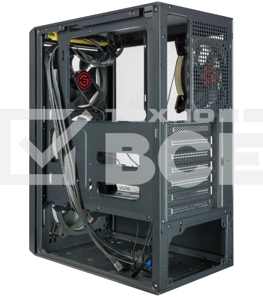 Компьютерный корпус Ginzzu CL325 ATX FAN 4*RR4 FRGb передняя панель Стекло