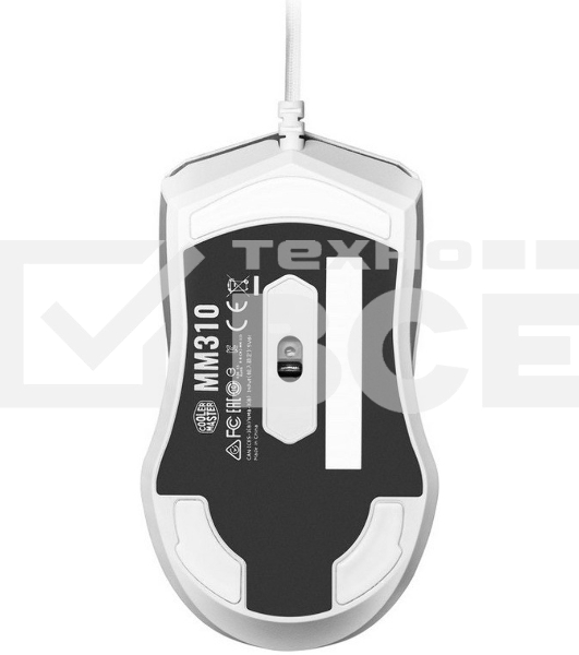 Мышь проводная Cooler Master MM-310-WWOL1 белый, 12000 dpi, USB Type-A, кнопки - 6
