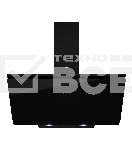 Вытяжка кухонная наклонная LEX FURIA 900 BLACK сенсорное управление