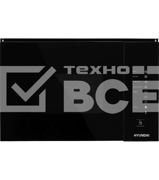 Микроволновая печь встраиваемая Hyundai HBW 2560 BG черный, 25 л, 900 Вт, переключатели - сенсор
