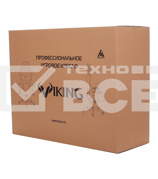 Кресло игровое Бюрократ VIKING 2 AERO ORANGE черный/оранжевый, искусст.кожа/ткань