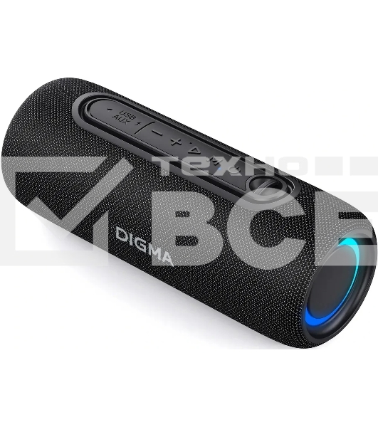 Колонка портатитвная Digma D-PS1524 черный 20W 2.0 BT 10м 2000mAh (PS1524B)