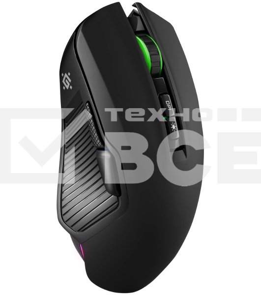 Мышь беспроводная/проводная Defender Whisper GM-209 черный, 7200 dpi, радиоканал, Bluetooth, USB, кнопки - 8
