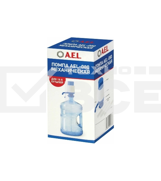 Помпа для 19л бутыли AEL AEL-080 механический белый/синий