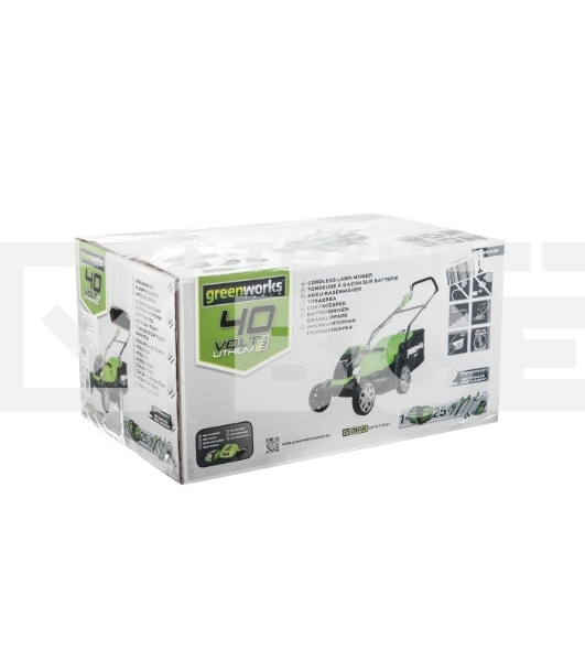Газонокосилка аккум.GREENWORKS 2501907UA40В 35 см (в компл. 1 аккум 40В 2 А/ч + ЗУ)