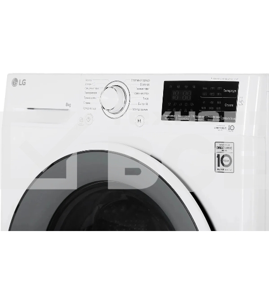 Стиральная машина LG F2J6TN0W 8кг, отжим: 1200об/мин, класс стирки: A, класс отжима: B, дисплей, защита от детей, белый