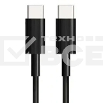 Кабель Bion USB Type-C - Type-C (CM/CM), 100W, USB 3.1 Gen2, 4K@60Hz, 10 Гбит/с, 3 м, тканевая оплетка, черный BXP-CCP-USBC3.1-CMCM-030M-B, фото 1