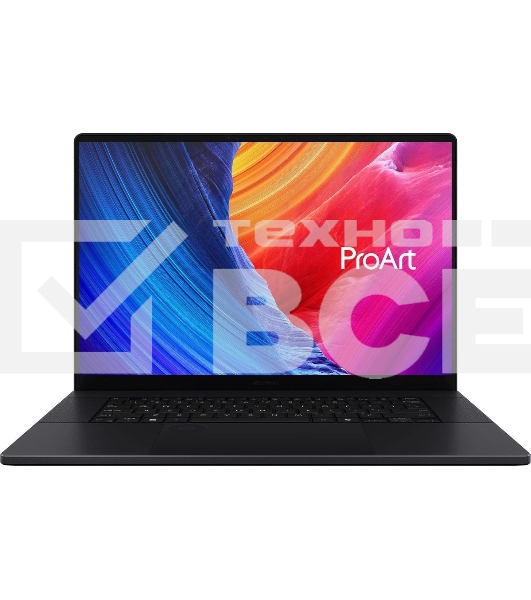 Ноутбук Asus ProArt P16 H7606WW-SE009X Ryzen AI 9 HX 370 64Gb SSD2Tb NVIDIA GeForce RTX5080 16Gb 16' OLED Touch 4K (3840x2400) Windows 11 Pro черный WiFi BT Cam (90NB17F1-M00250)
