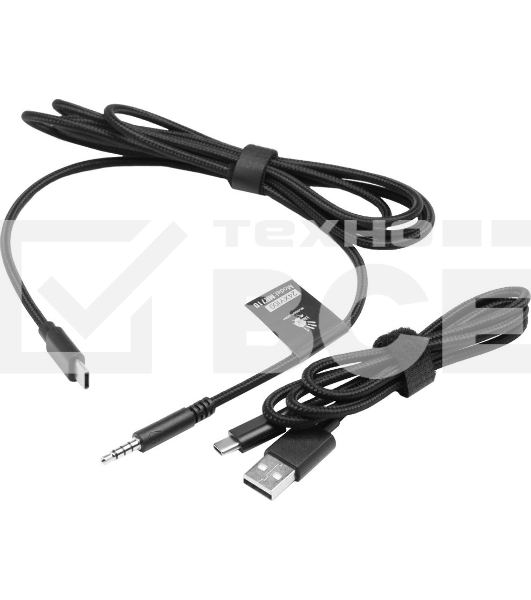 Гарнитура проводная с микрофоном A4Tech Bloody MR710 черный BT оголовье (MR710 BLACK)