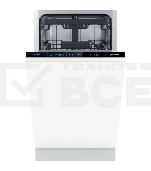 Встраиваемая посудомоечная машина GORENJE GV561D11 Встраиваемые ПММ шириной 45 см,Количество корзин:3,Бак из нержавеющей стали,Защита от перелива: Полный AquaStop,Расход воды на цикл: 9 л,Уровень шума: 45 дБ (А) относительно 1 пВт,Габаритные размеры (вхшхг): 81,5 × 44,8 × 55 см