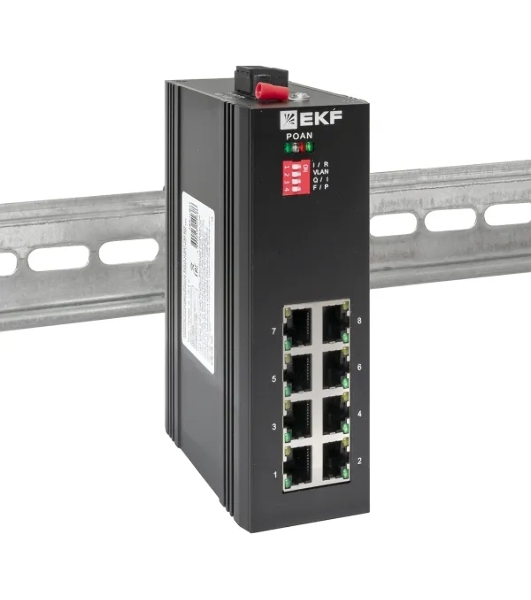 Коммутатор EKF TSX-U-8GT, 8×1 Гбит/с, неуправляемый