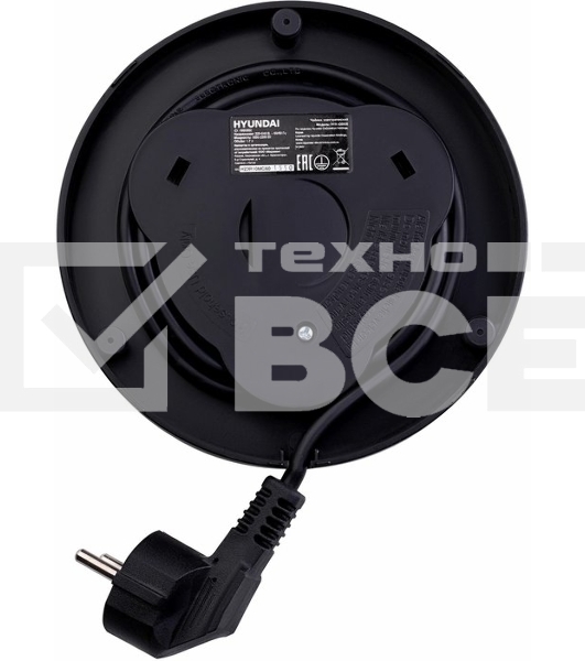 Чайник электрический Hyundai HYK-G8808 1.7л. 2200Вт черный/серебристый корпус: стекло