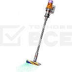 Пылесос вертикальный Dyson SV46 V12 Detect Slim Absolute серебристый/желтый, питание от аккумулятора, 150 Вт, уборка сухая, пылесборник 0.35 л, работа от АКБ max 60 мин., фото2
