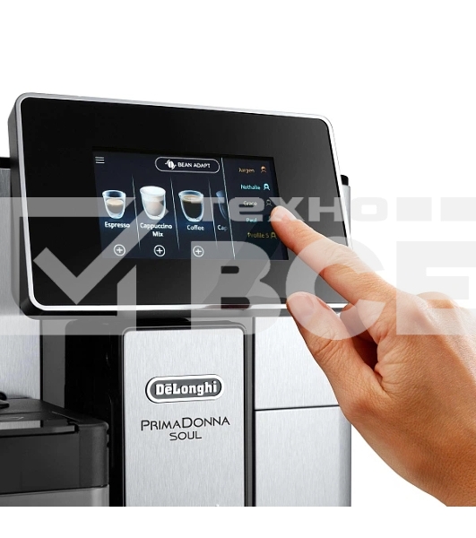 Кофемашина DeLonghi ECAM 610.75.MB металлик/черный, исп. кофе - зерновой/молотый, 2.2 л, 1450 Вт, 19 Бар