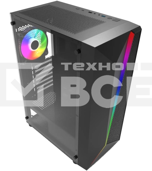 Корпус Bloody BD-CC106F черный без БП ATX 4x120mm 1xUSB2.0 1xUSB3.0 audio bott PSU