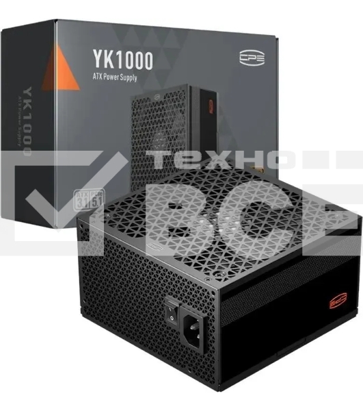 Блок питания PCCOOLER P5-YK1000-B1H, 1000Вт, 80 PLUS Bronze, 135мм, черный