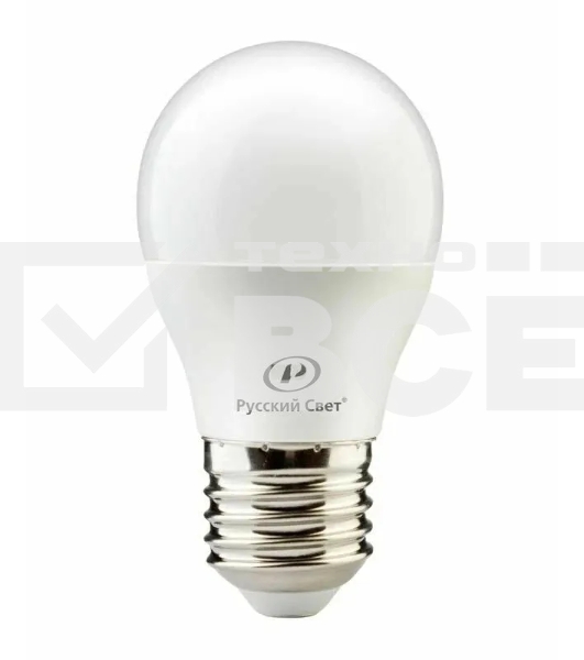 Лампа светодиодная RS G45 E27 8W 220-240V 4000К 8Вт 800лм Ra 90 шар Русский Свет 15010445049