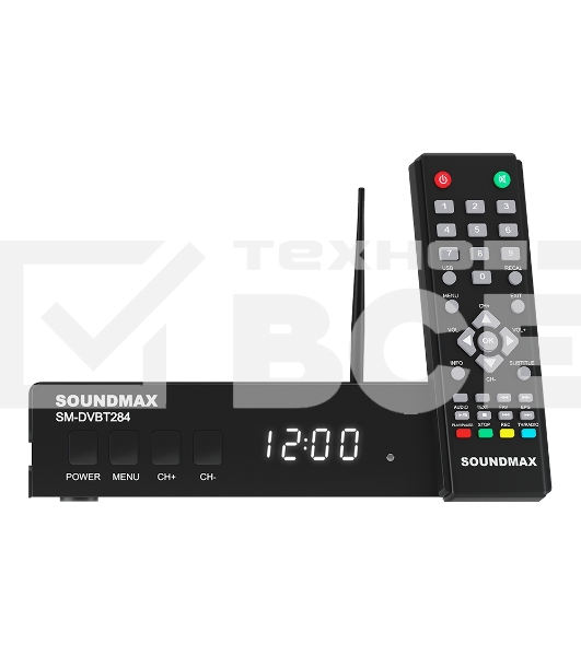 Приставка для цифрового ТВ SOUNDMAX SM-DVBT284 черный