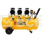Компрессор безмаслянный малошумный Denzel DLS 1800/100,1800 Вт, 3х600, 100 л, 345 л/мин, фото7