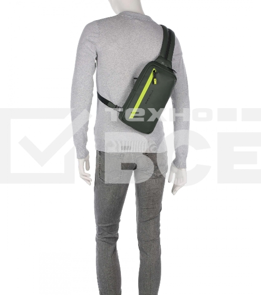 Рюкзак слинг Piquadro Corner 2.0 CA6466C2OW/VE зеленый полиэстер