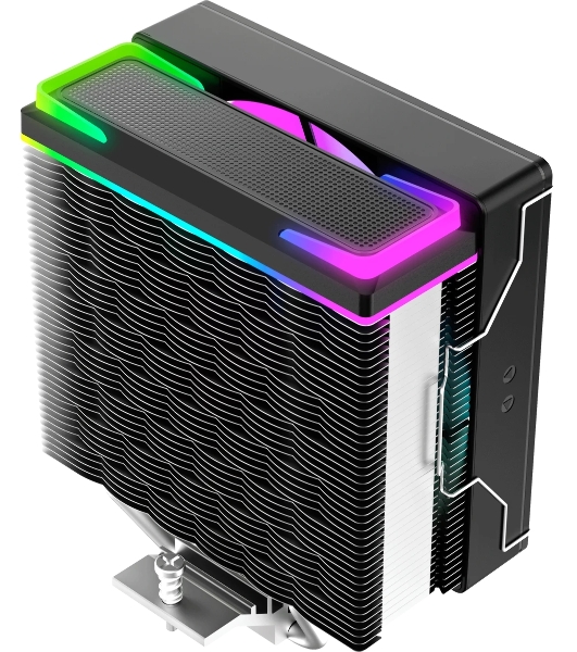 Кулер для процессора Ocypus Delta A40 SE BK ARGB, 120мм ARGB FAN, Top ARGB Panel, 4 HEAT PIPES, 4-PIN PWM, 800-1800 RPM, 31DBA, HYDRO BEARING, LGA115X/1200/1700/18XX, AM4/AM5