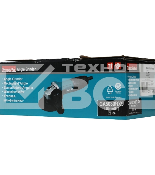 Угловая шлифовальная машина Makita GA5030RX9 720Вт 11000об/мин рез.шпин.:M14 d=125мм