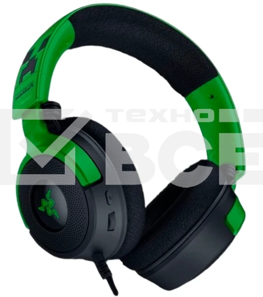 Гарнитура Razer Kraken V4 X зеленый/чёрный, проводная, подсветка