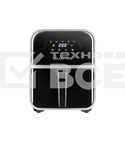 Аэрогриль Galaxy Line GL 2528, черный, электронное управление, с функцией сушки овощей и фруктов, 2000 Вт