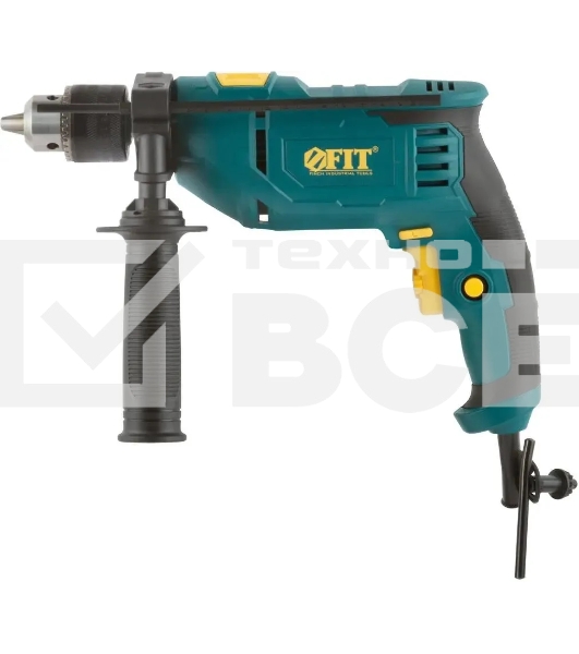 Дрель ударная FIT ID-601 600 Вт, 0-3000 об/мин, КлП 13 мм, 1,65 кг, рез. накл., коробка