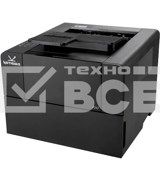 Принтер лазерный Катюша P247, A4, ч/б, печ. до 47 стр/мин., 1200 x 1200 dpi, USB, RJ-45, Wi-Fi