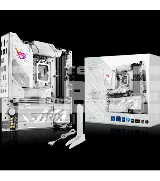 Материнская плата ASUS ROG STRIX B860-G GAMING WIFI, LGA 1851, Intel B860, 4xDDR5, 4xSATA, 4xM.2, 1xPCIe 5.0 x16, 1xDP, 1xHDMI, 1xThunderbolt 4, 1x 2.5Gb LAN, 1xUSB-C 20Gbps, 1xUSB-A 10Gbps, 3xUSB-A 5Gbps, 4xUSB-A 2.0, 2x3.5 мм, 7.1, mATX