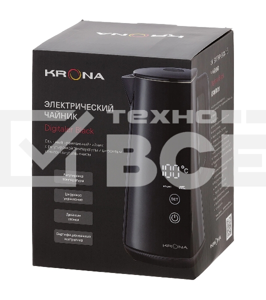 Чайник электрический Krona Digitaler черный