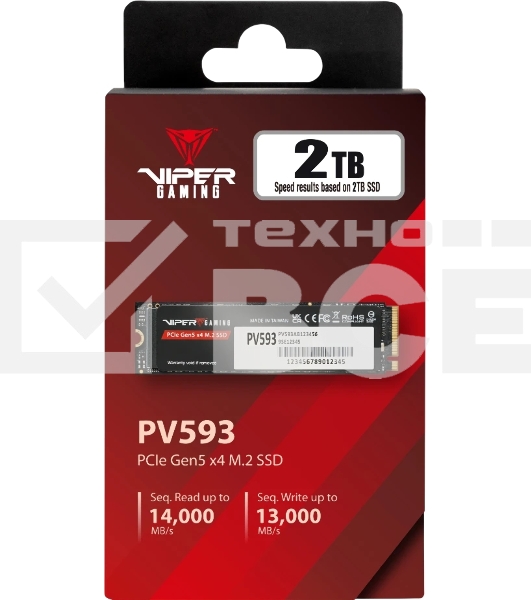 Накопитель SSD PATRIOT M.2 PCIE 2Tb 2280 NVMe PV593P2TbM28H